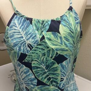 J. McLaughlin Tropical Leaf Print One Piece Swimsuit